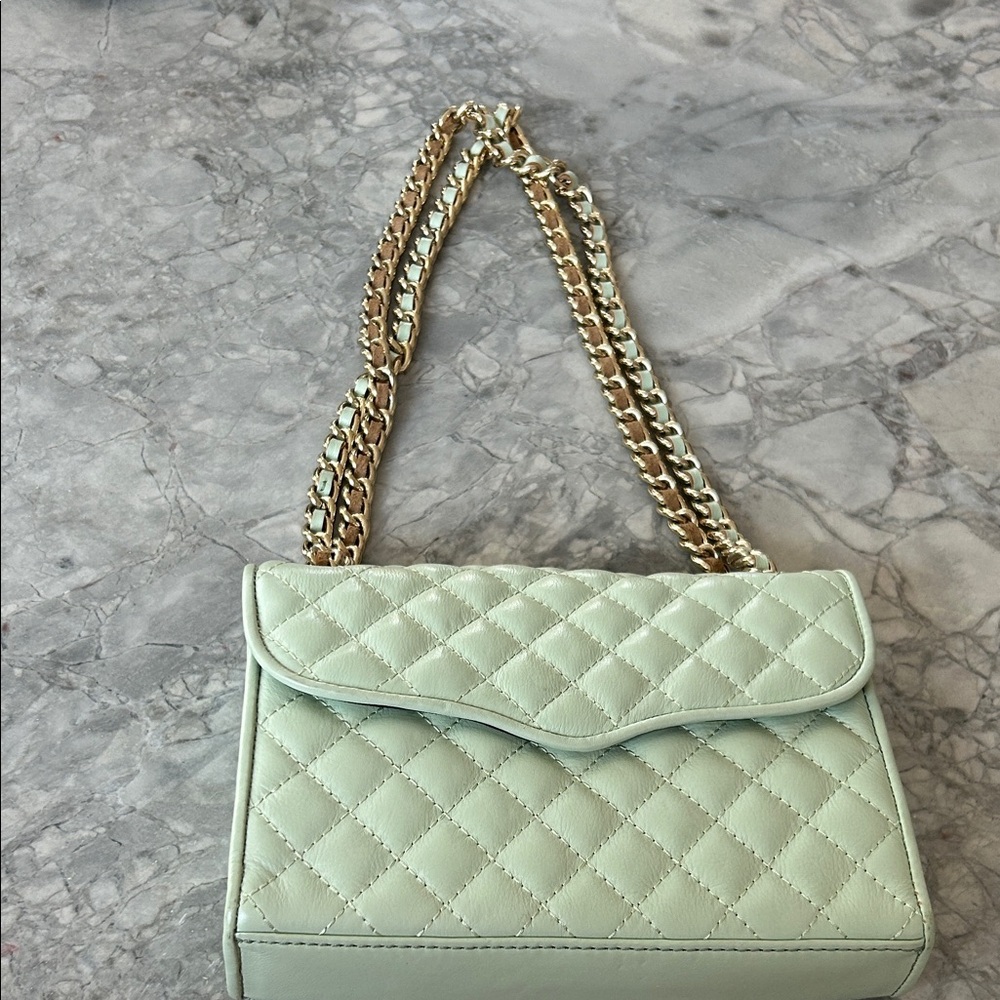 Mint Quilted  leather Rebecca Minkoff Chain Shoulder Bag. Never used.